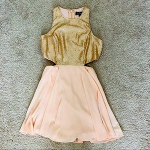 Lulus rose gold dress